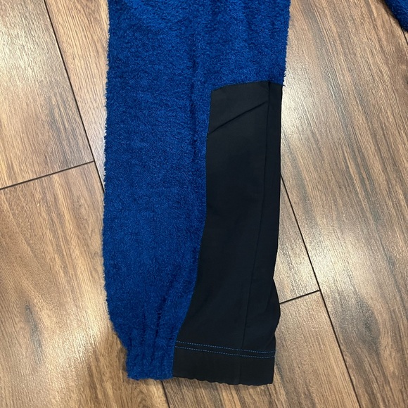 NWT Free People Movement Blue Cuddle Up Fleece Tie Waist Cozy Pants Joggers - Picture 4 of 9